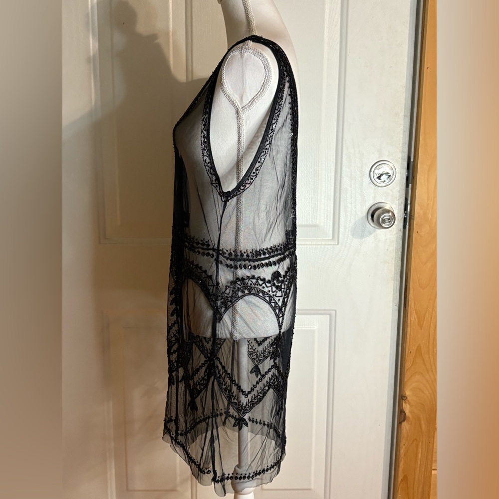 Free People intimately Black Sheer Lace Chemise size Medium NWT - Picture 2 of 16
